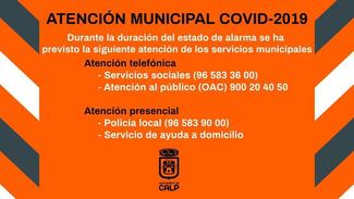 INFORMACIÓN IMPORTANTE COVID-19 AYUNTAMIENTO DE CALPE